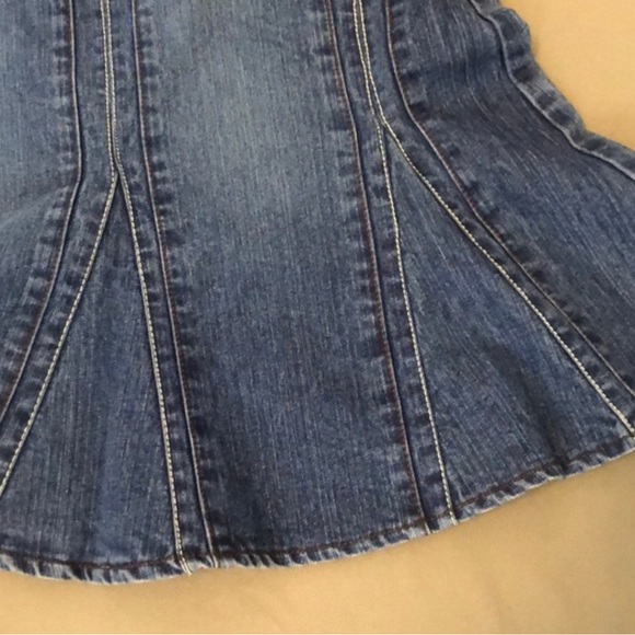 No Fuze Denim Flared Skirt - Picture 3 of 10